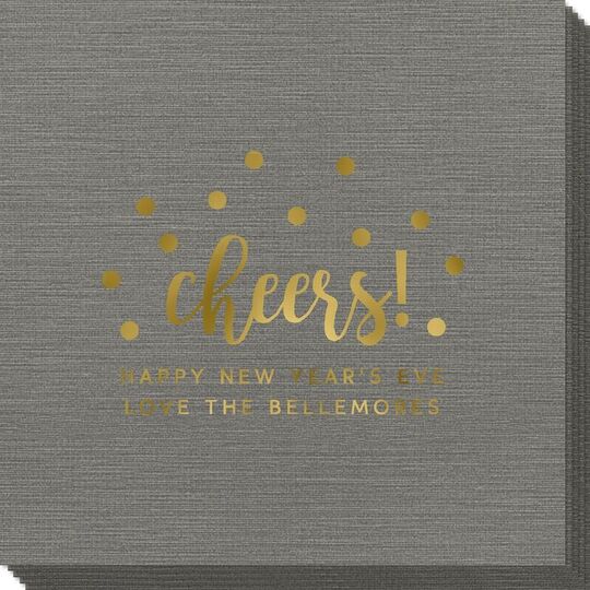 Confetti Dots Cheers Bamboo Luxe Napkins